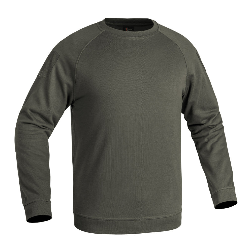 Langarmshirt, Sweatshirt, Olivgrün, Raglan-Ärmel, Stoffmix