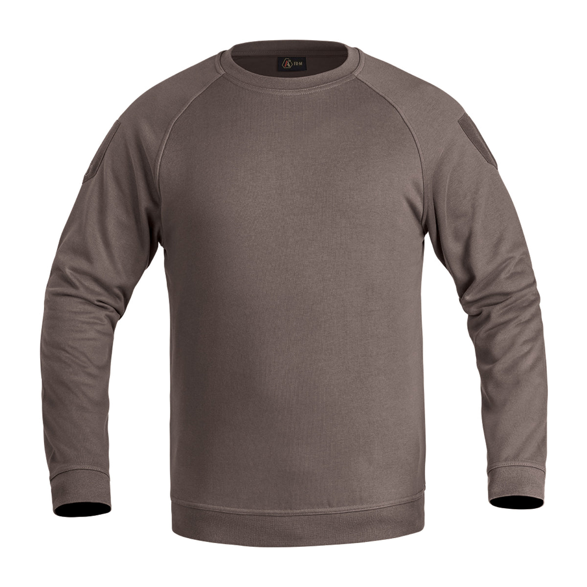 Hoodie, Crewneck, Langärmlig, Taupe, Uni-Farbe