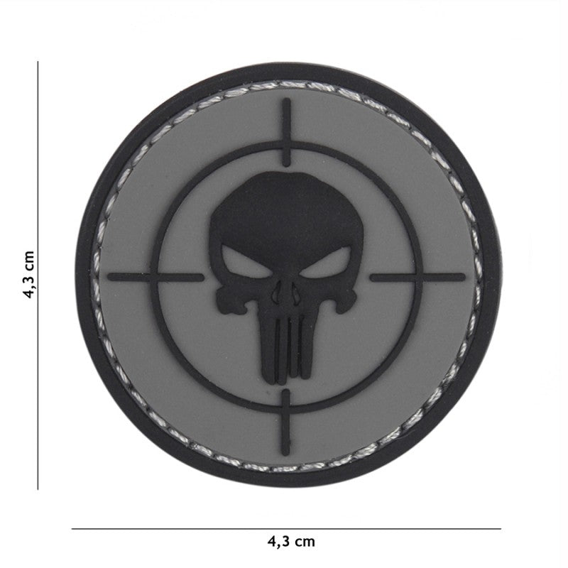 Klettabzeichen Punisher - grau