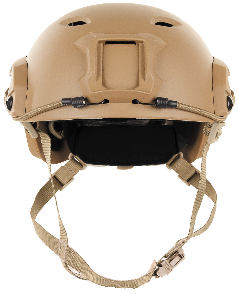 US Helm, FAST-Fallschirmjäger, coyote, Rails, ABS-Kunststoff