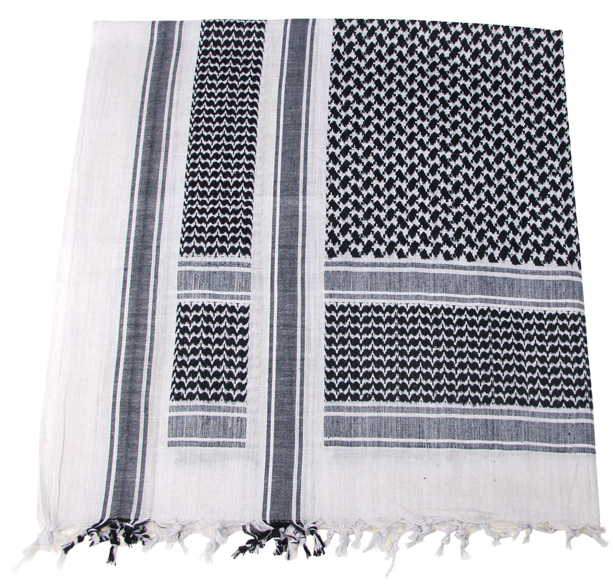 Halstuch, "Shemagh", schwarz-weiss