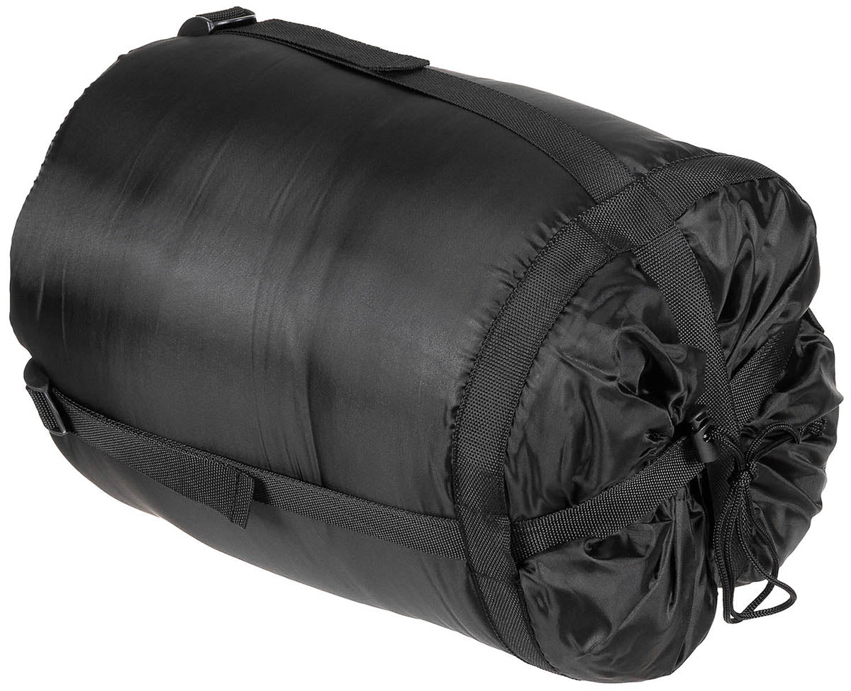 Mumienschlafsack, schwarz, 2-lagige Füllung
