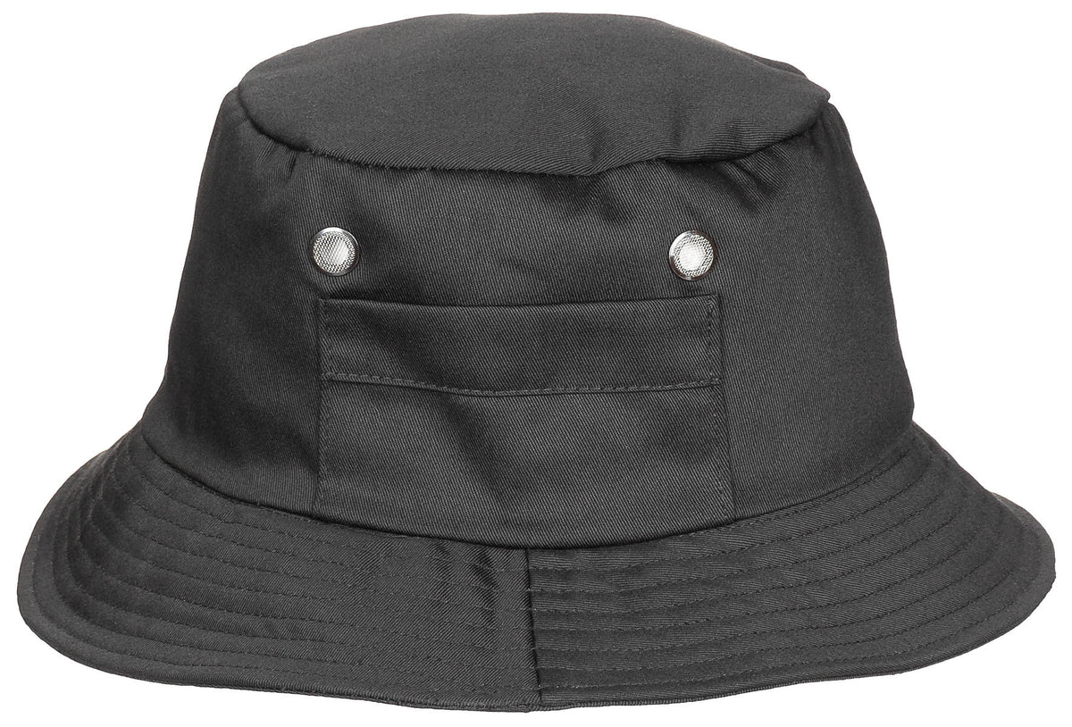 Schlapphut (Fischermütze), kleine Seitentasche, schwarz