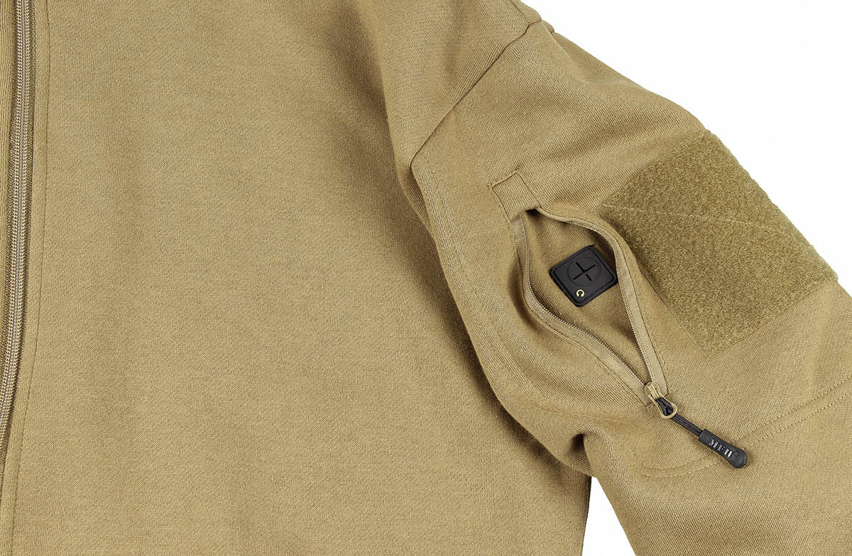 Sweatjacke, "Tactical", coyote tan