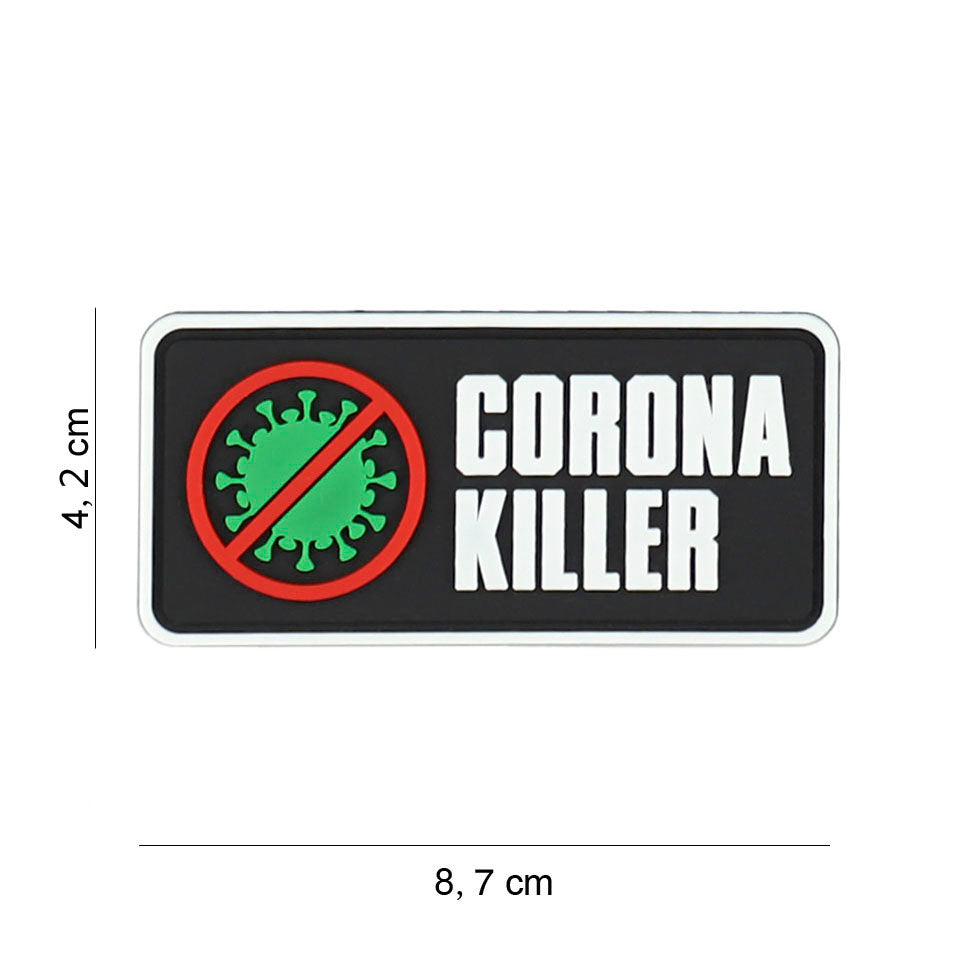 Klettabzeichen Corona Killer - mehrfarbig