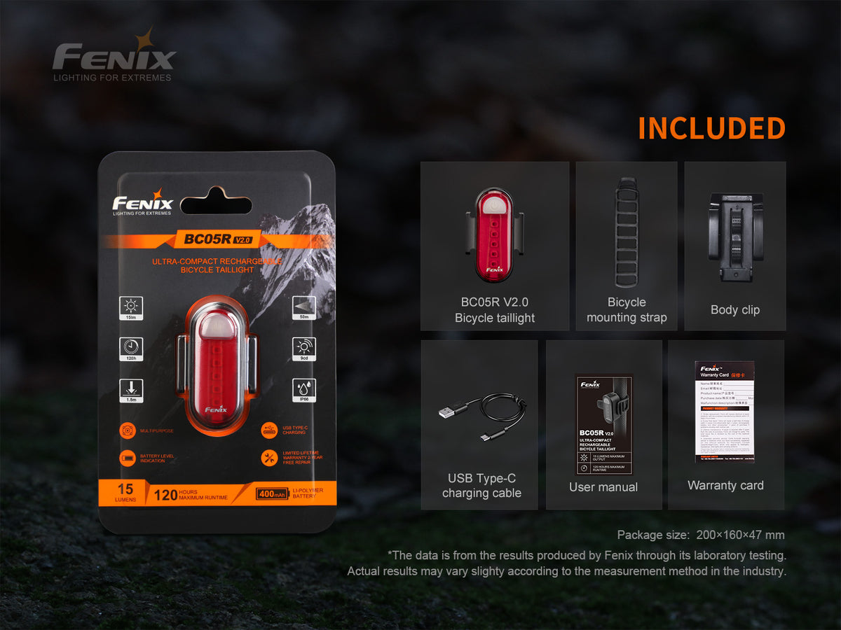 Fenix - BC05R V2.0 LED Fahrrad-Rücklicht
