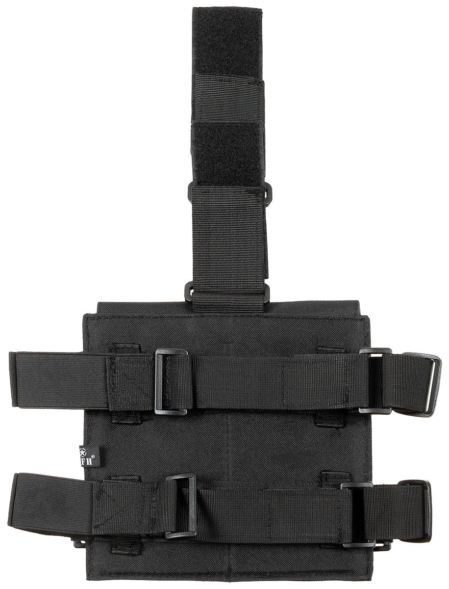 Magazintasche, Beinhalterung, schwarz, 2-fach