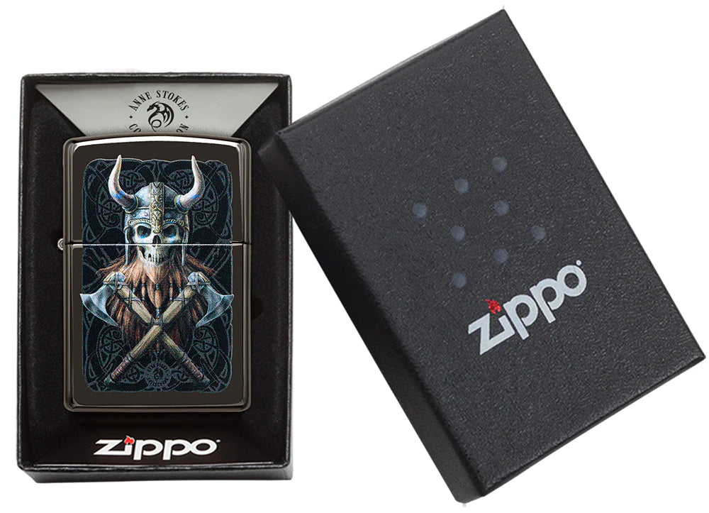 Zippo Feuerzeug - Wikinger mit Streitäxten