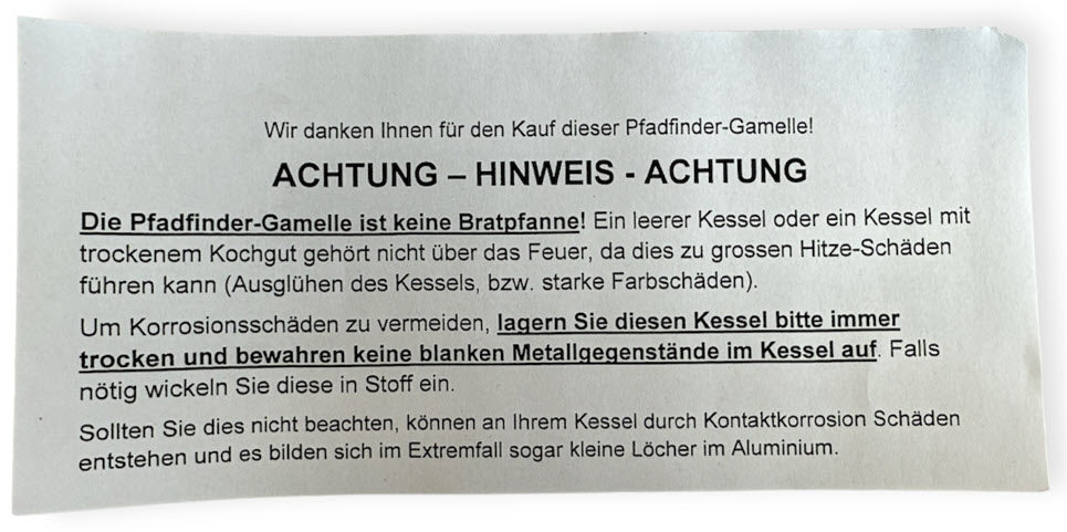 Pfadfinderkochtopf /-Gamelle