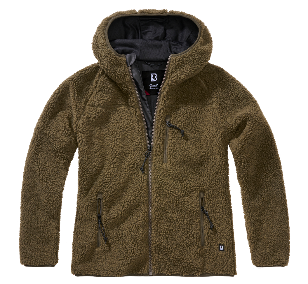 Women Teddyfleece Jacket Hooded olive