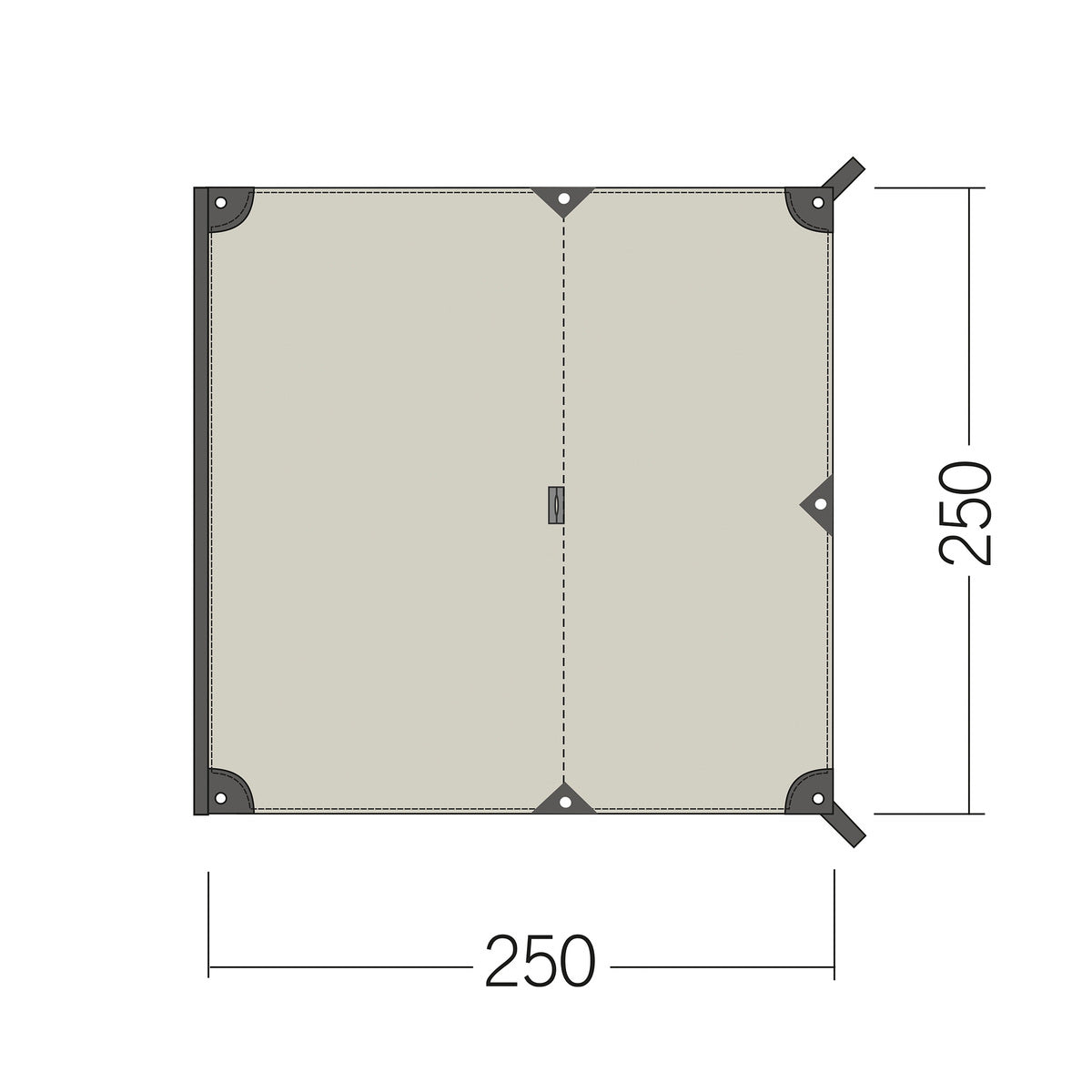 Tatonka - Van Tarp TC 250 x 250 cm (Sonnensegel für Camping Bus)
