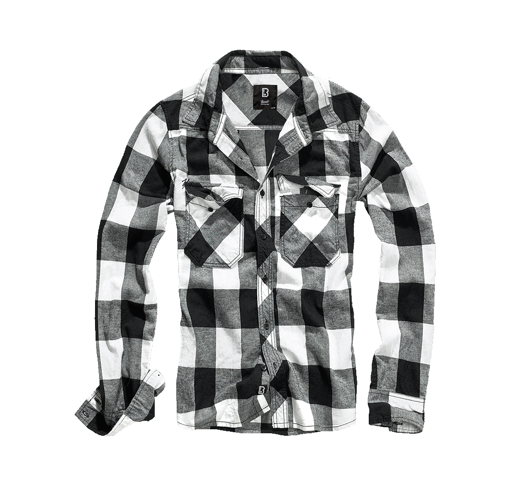 Check Shirt Long Sleeve white/black