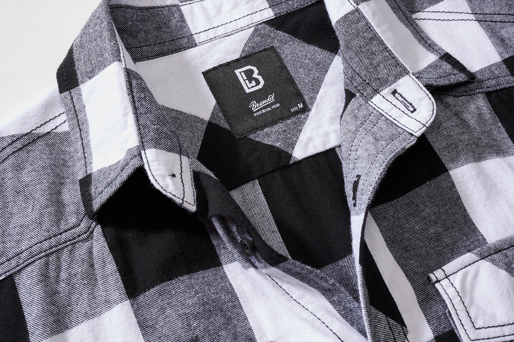 Check Shirt Short Sleeve white/black