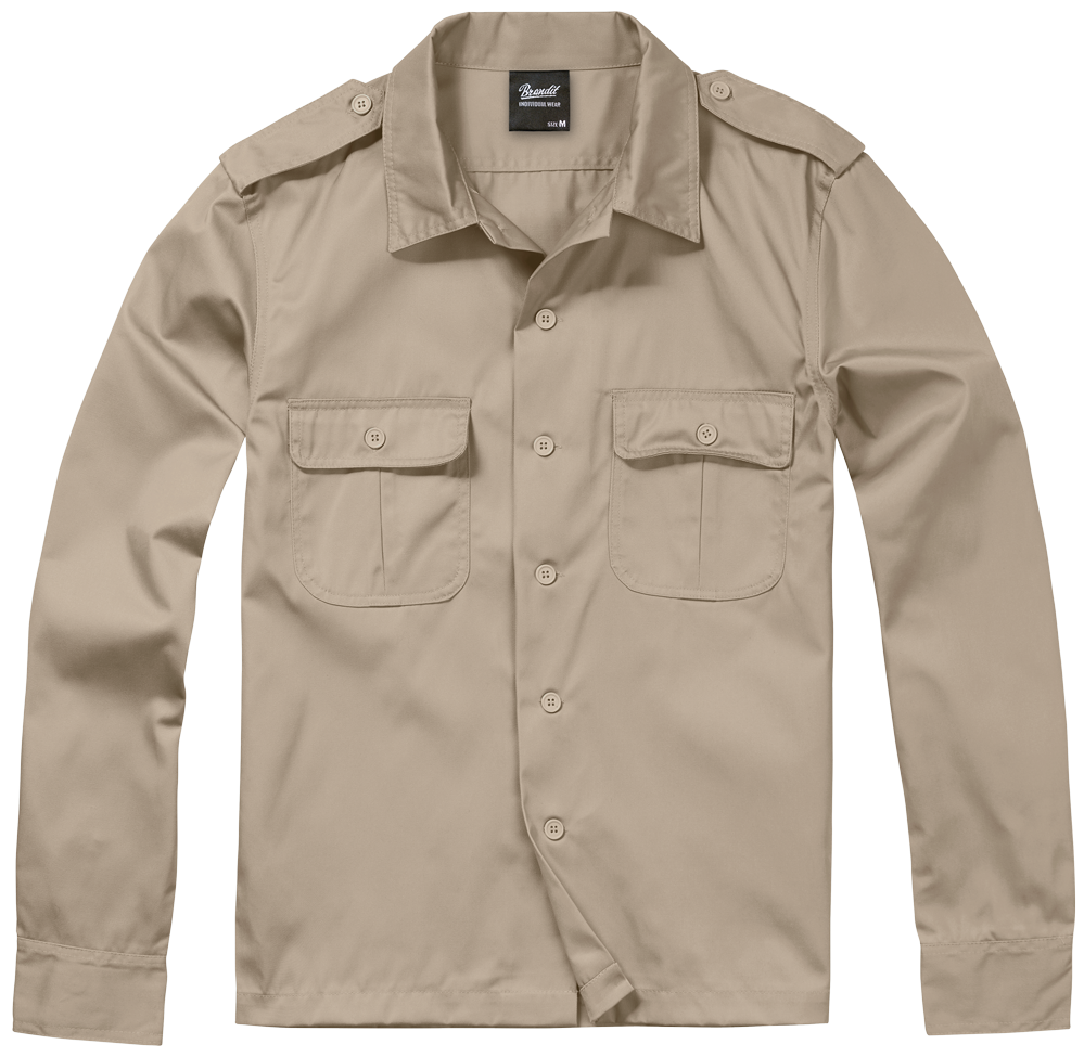 US Shirt Long Sleeve beige