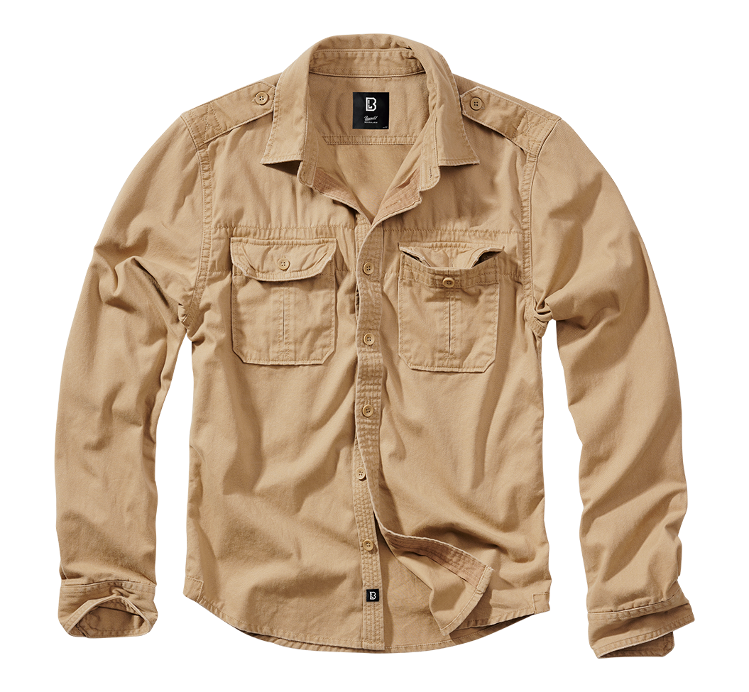 Vintage Shirt Long Sleeve camel