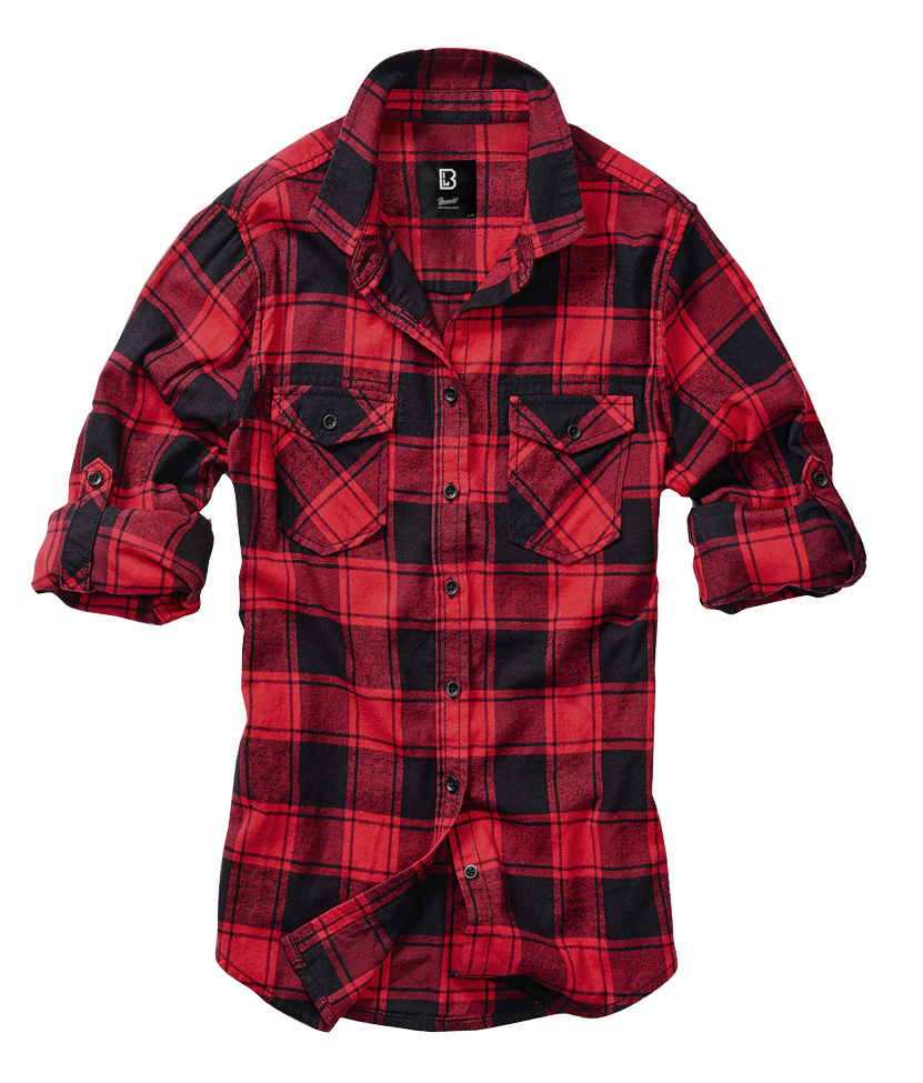 Women Amy Flannel Shirt Long Sleeve red/black