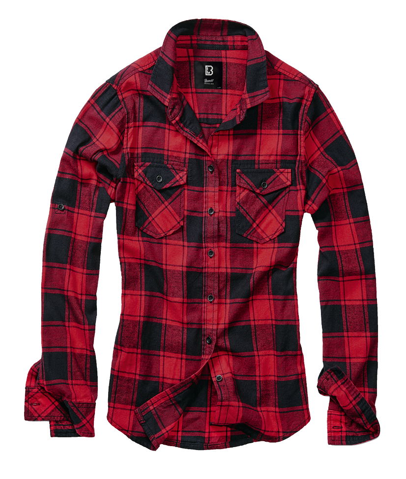 Women Amy Flannel Shirt Long Sleeve red/black