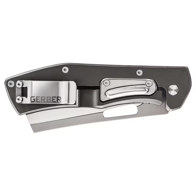 GR Flatiron D2 Micarta GB Klappmesser, urban blau