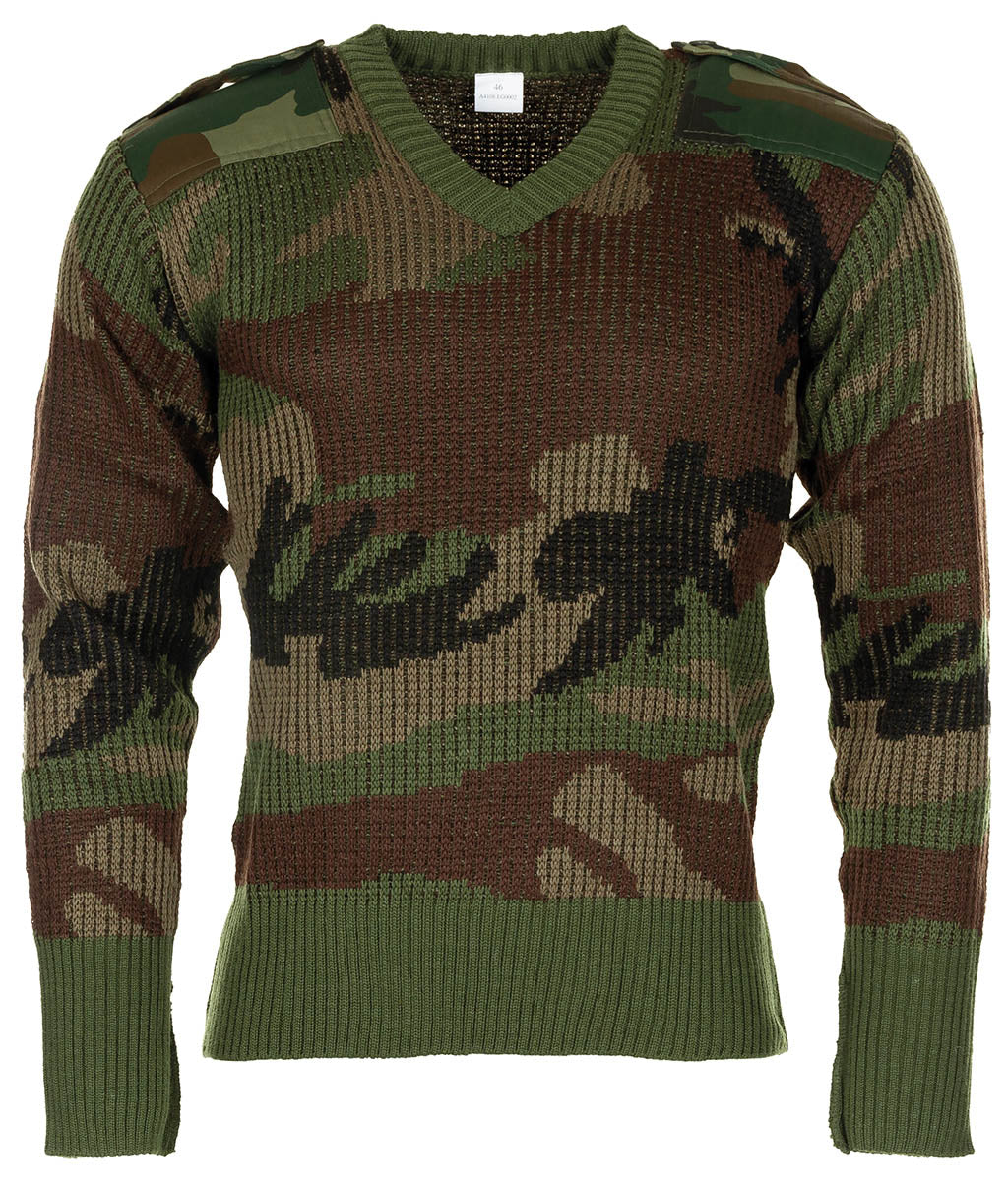 Pullover, V-Ausschnitt, tarn, neuw.