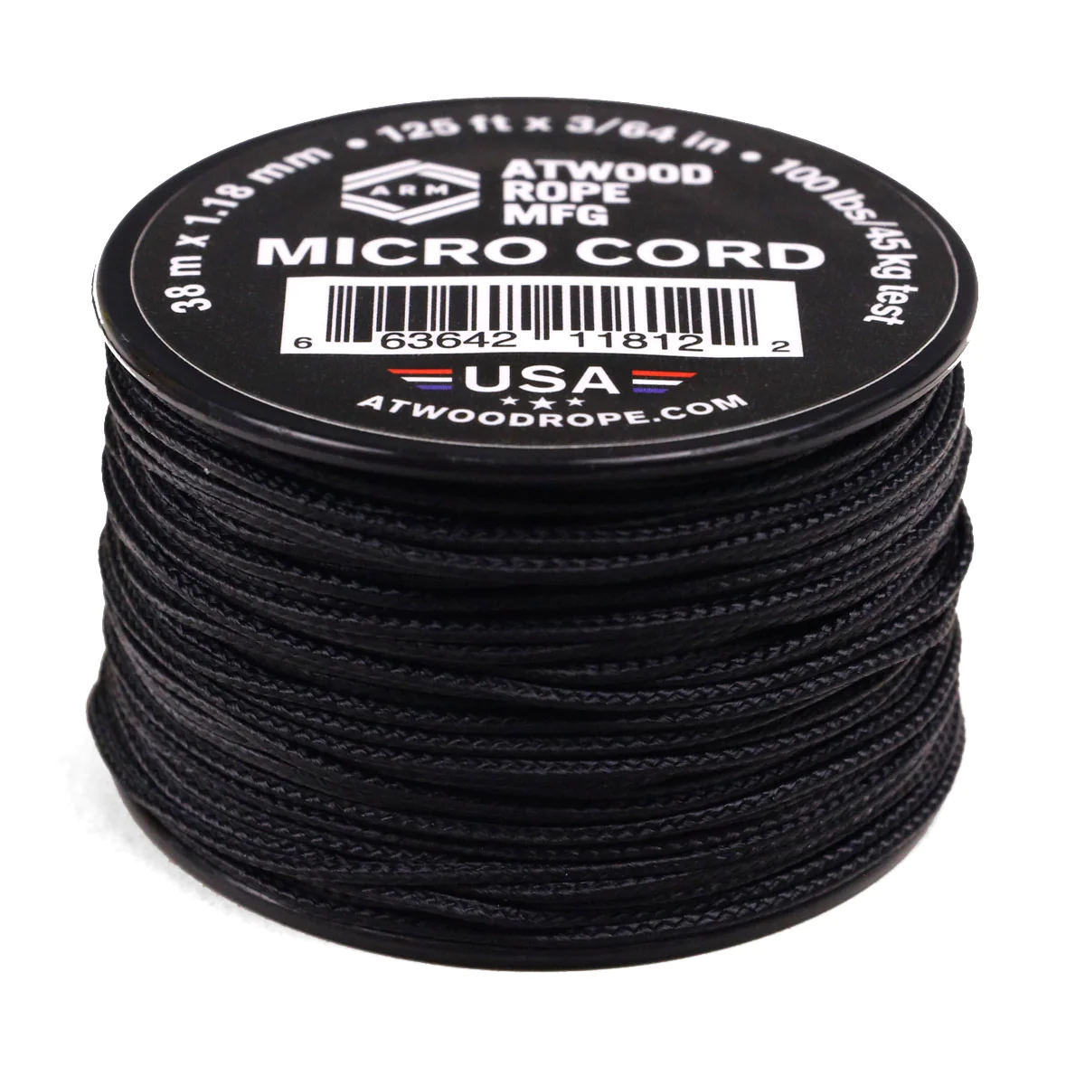 Atwood Rope MFG - Micro-Cord 1,18 mm (schwarz)
