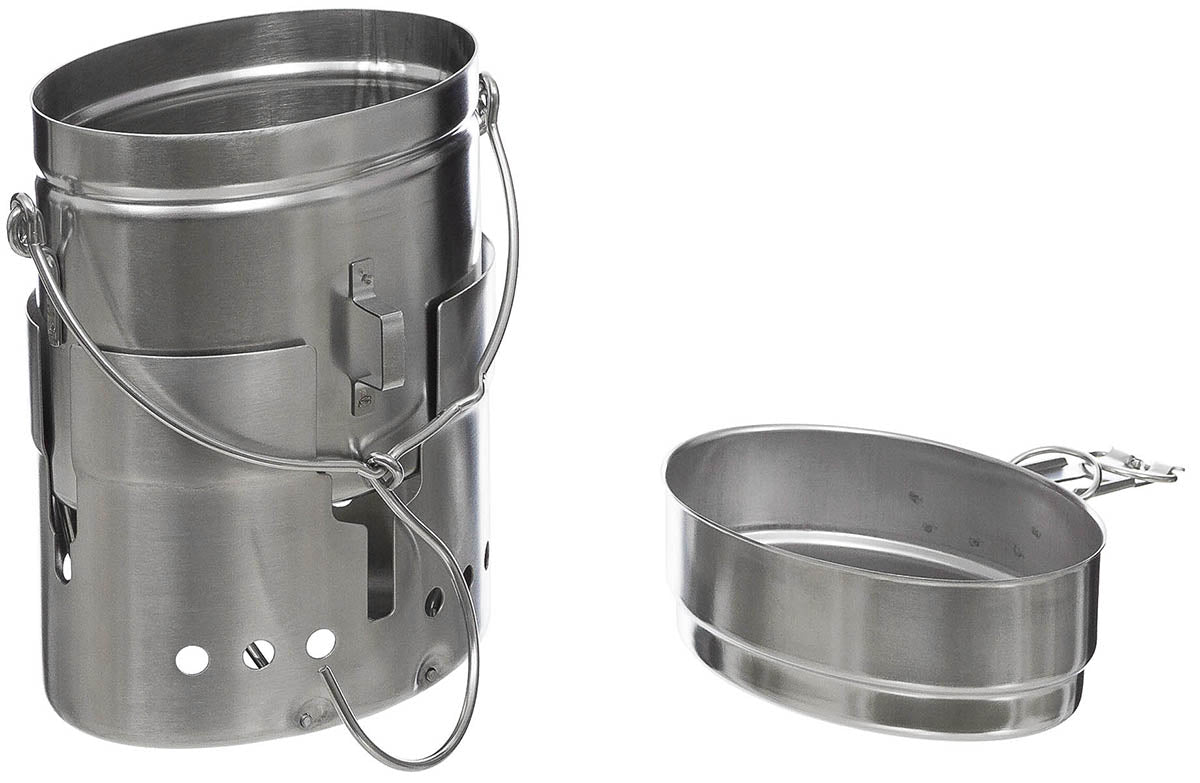 Flasche, Shaker, Eimer, Campingkocher, Stahl, Tragbar, Faltbar, Eimerzubehör, Camping stove, Metallbehälter, Faltbarer Topf,