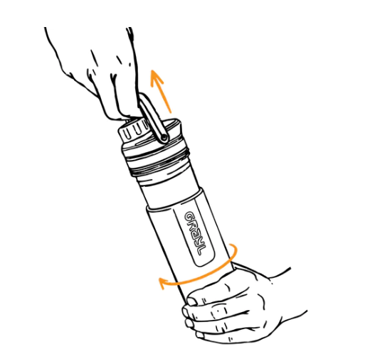 GRAYL - Wasserfilter Ultrapress Purifier Bottle (Mojave Redrock)