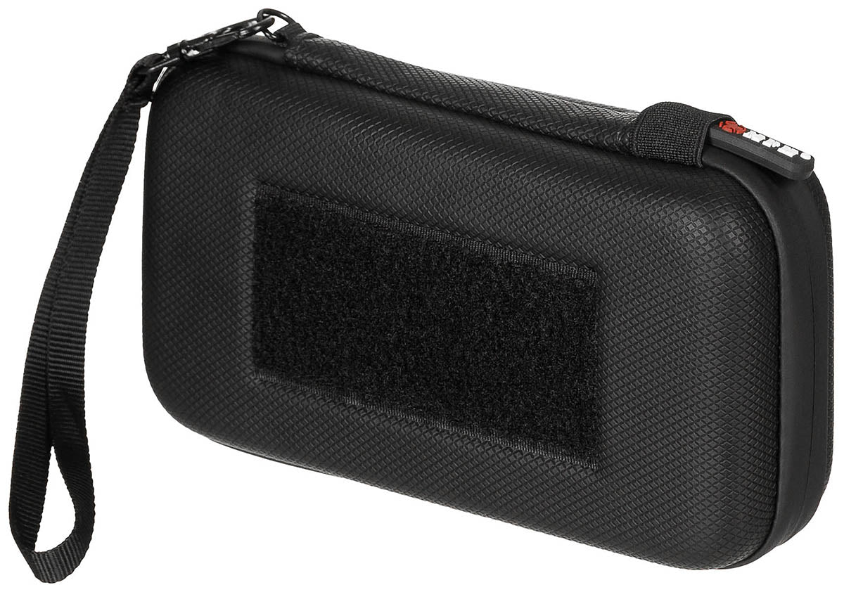 Tasche, Hartschale, klein, mit Klettschlaufen, schwarz