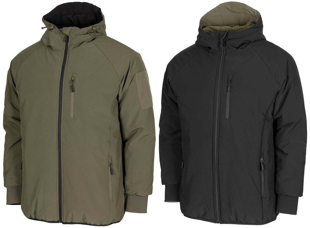 Thermojacke, wendbar, oliv/schwarz