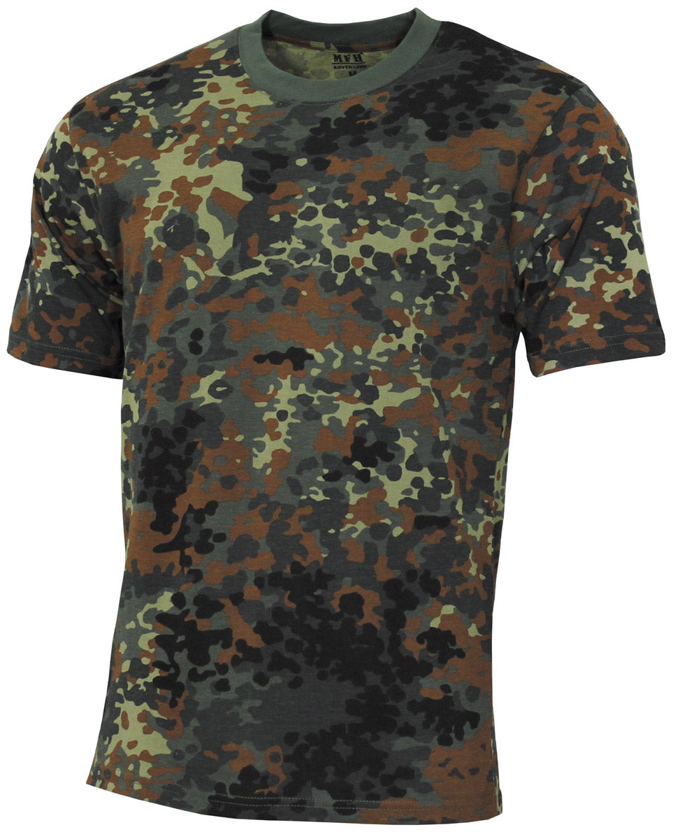 Kinder T-Shirt, "Basic", flecktarn, 140-145 g/m²