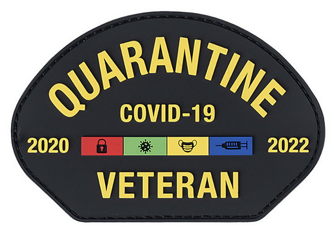 Klettabzeichen Quarantine Veteran Covid-19 - color