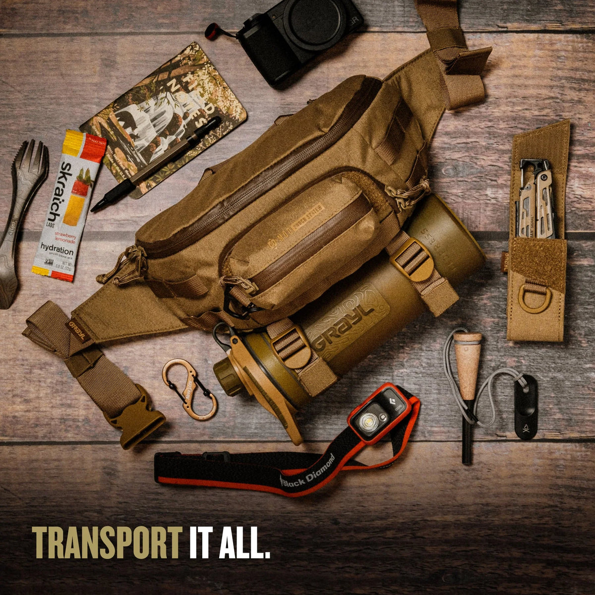 GRAYL - Transport Hip Pack Hüfttasche 2 Liter (Covert Black)