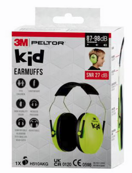 Kapselgehörschutz für Kinder H510AKG, Neongrün, SNR = 27 dB