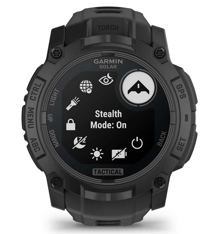 Instinct 3 – 50 mm Solar Tactical Schwarz mit Silikon-Wechselarmband 22 mm