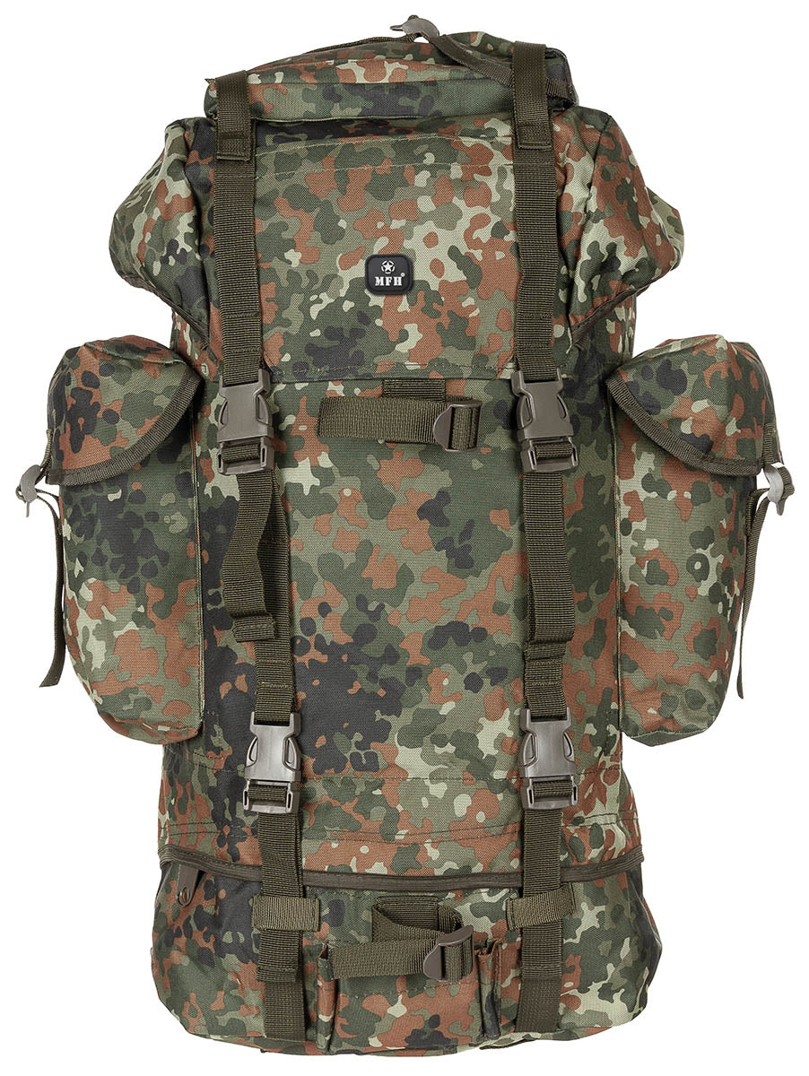 BW Kampfrucksack, 65 l, Alu-Aussteifung, flecktarn