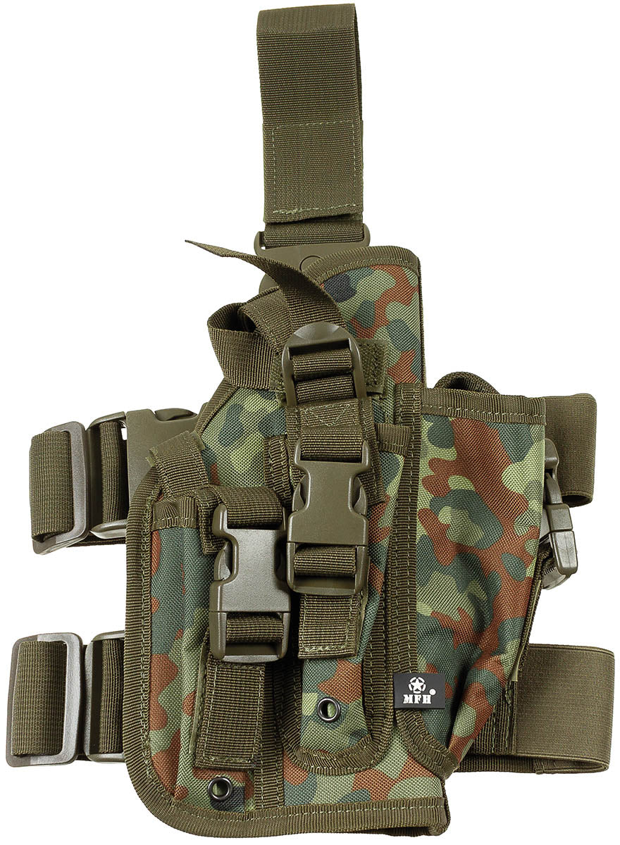 Pistolenbeinholster,flecktarn, rechts