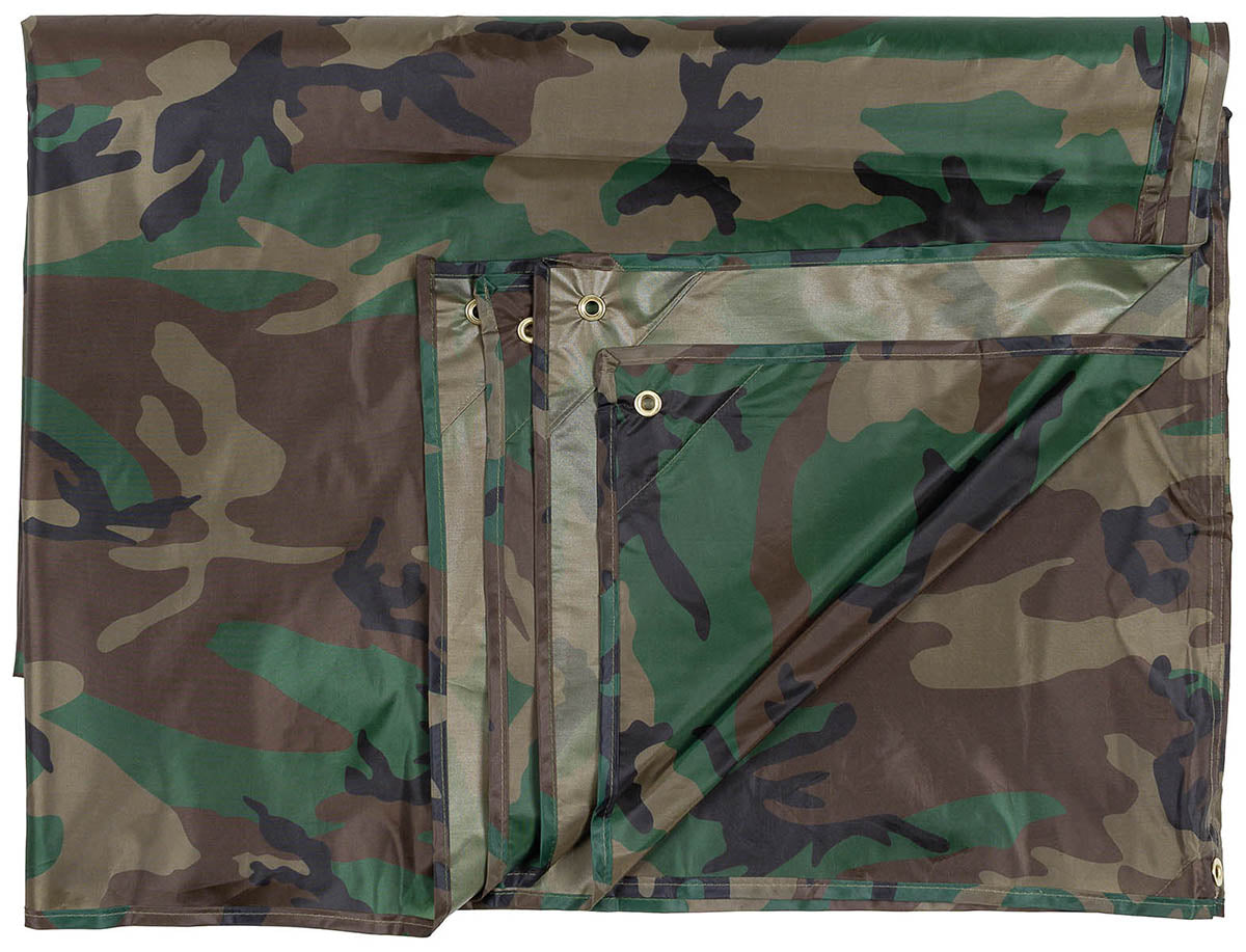 Mehrzweckplane, "Tarp", woodland, ca. 200 x 300 cm
