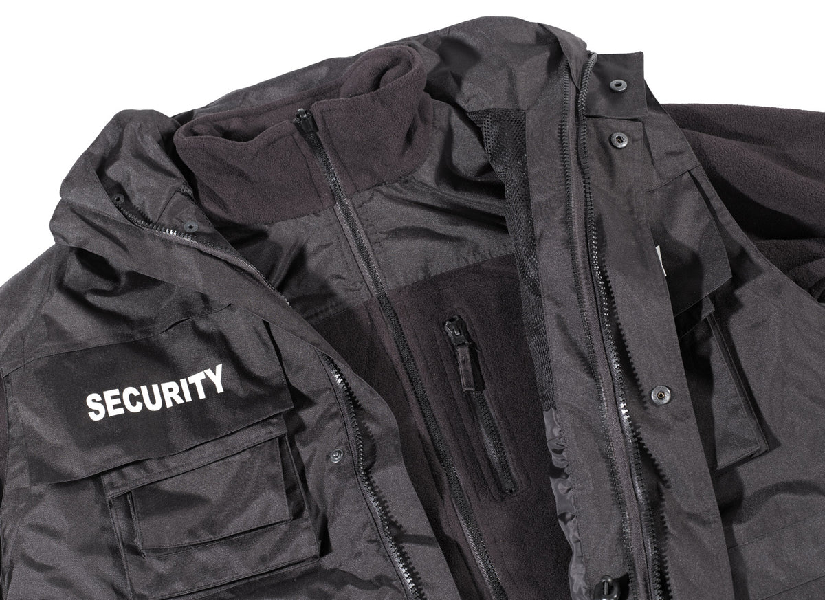 Jacke, "Security", schwarz, wasserdicht, antistatisch