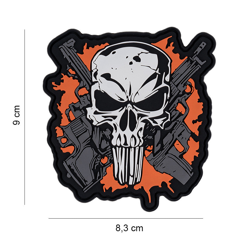 Klettabzeichen Punisher Schädel - color
