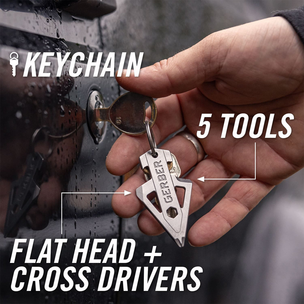 Gerber - Broadhead Schlüsselanhänger-Tool (silber)