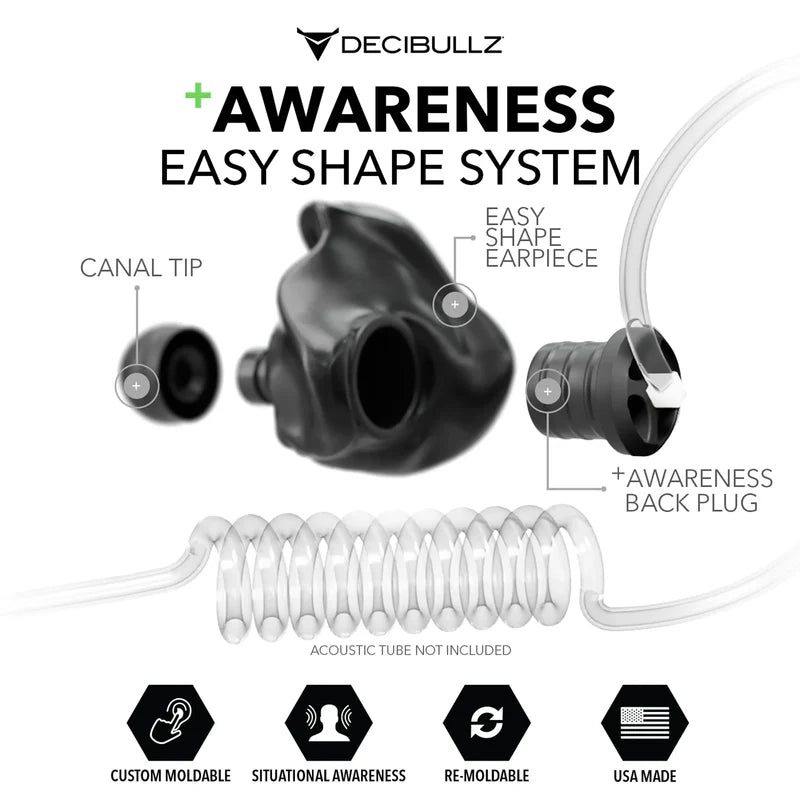 Decibullz - Surveillance Earpieces + Awareness Gehörschutz schwarz