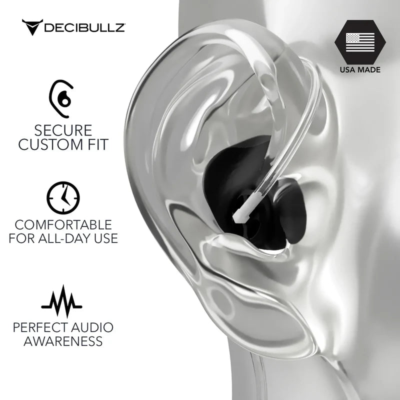 Decibullz - Surveillance Earpieces + Awareness Gehörschutz schwarz