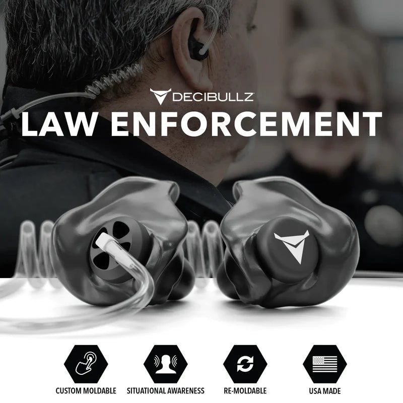 Decibullz - Surveillance Earpieces + Awareness Gehörschutz schwarz