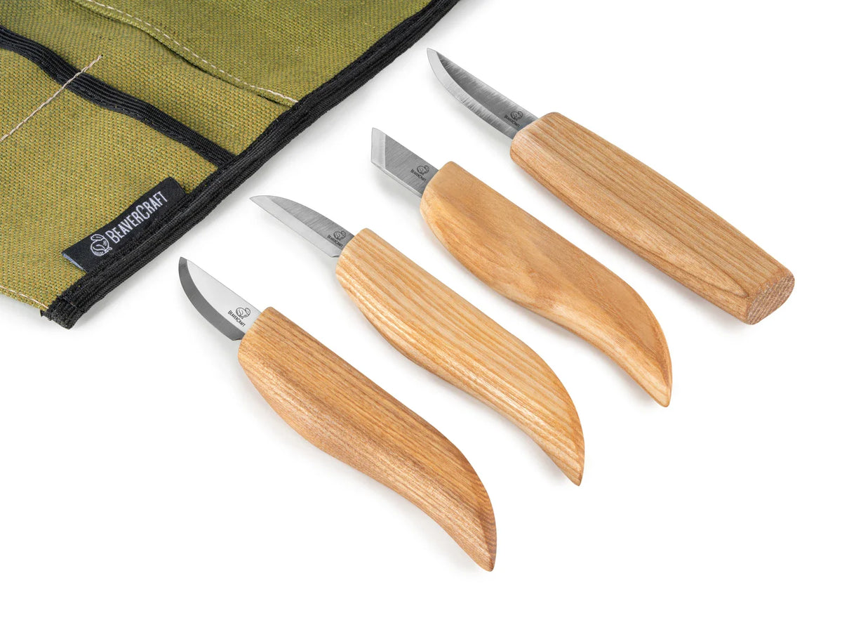 BeaverCraft - S07 Schnitzmesser Grundset (4-teilig)