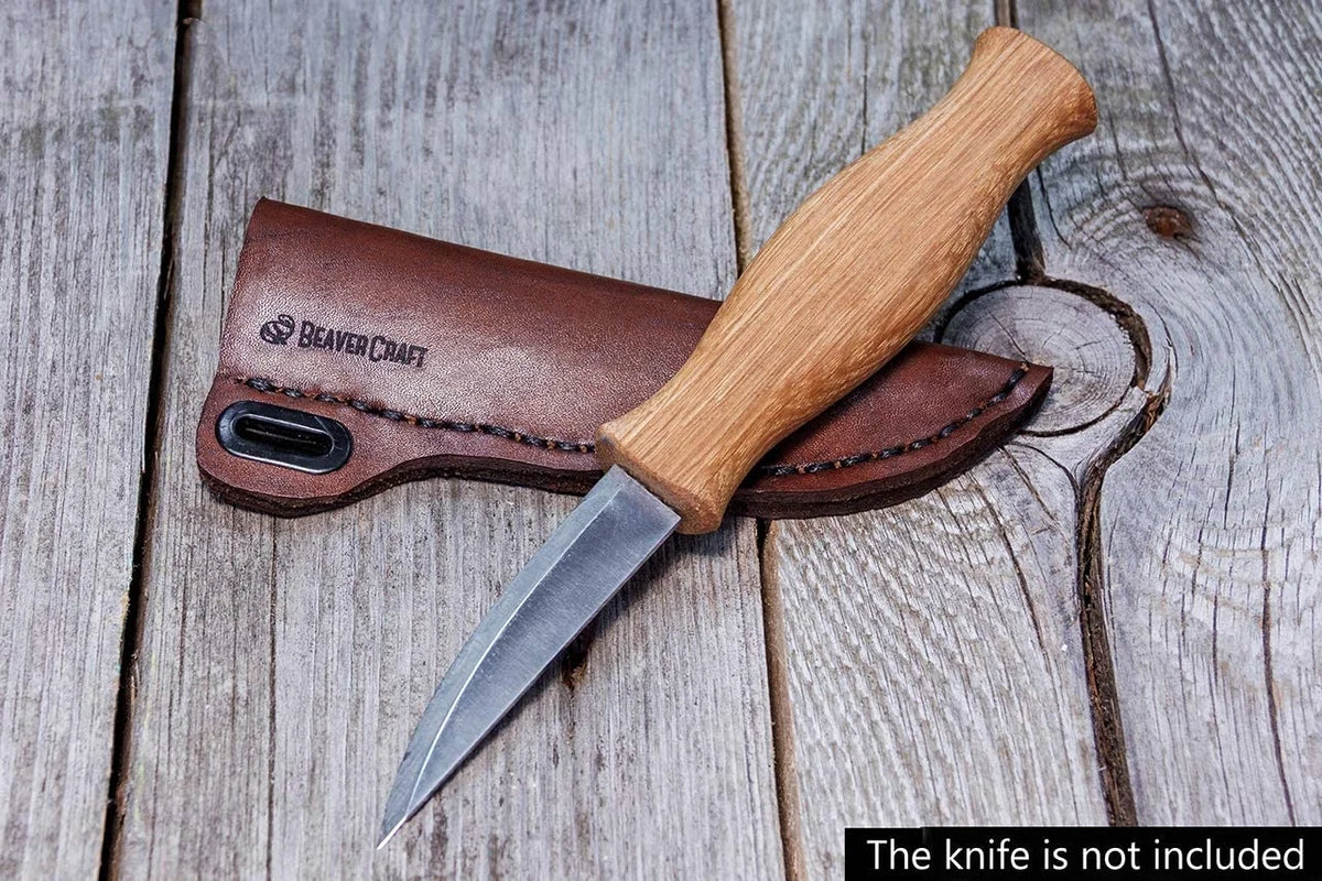 BeaverCraft - SH1 Lederscheide für gerade Messer