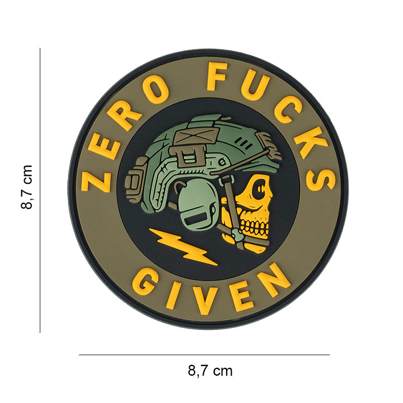 Klettabzeichen Zero fucks given - color