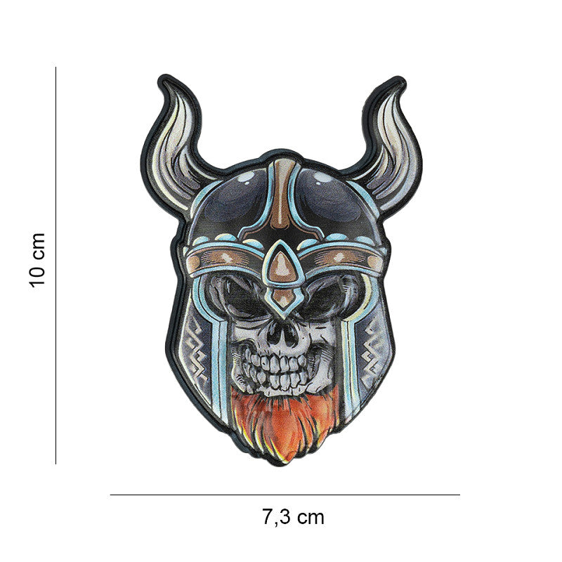 Klettabzeichen Skull Wikinger - color