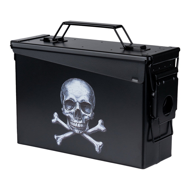 Munitionskiste Kal. 30mm - Skull and Bones (schwarz)