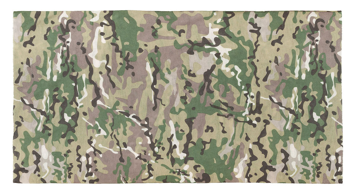 Camouflage, Camouflage-Muster, Teppich, Läufer, Multicam, tarnmuster, camouflage, tischdecke, militärisch, grün-beige-braun,