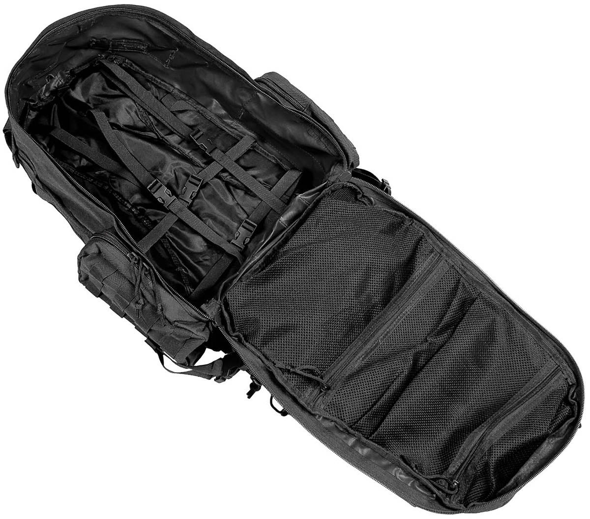 Ital. Rucksack, schwarz, "Tactical-Modular"