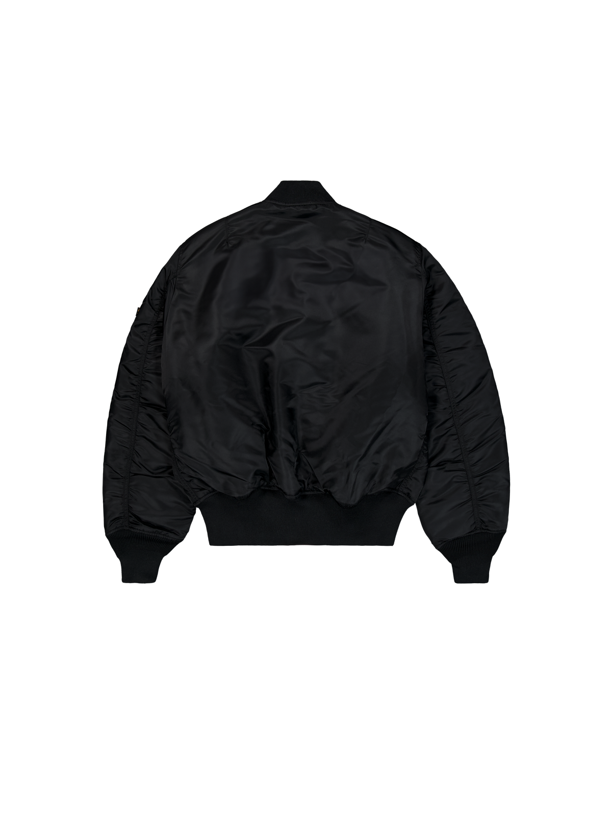 Bomber, Jacket, Schwarz, Maßrollrand, Puffer